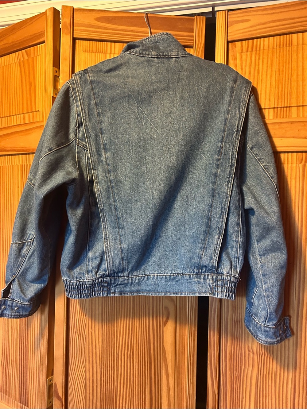 Blank NYC Washed Blue Denim Bomber Jacket - Picture 2 of 5